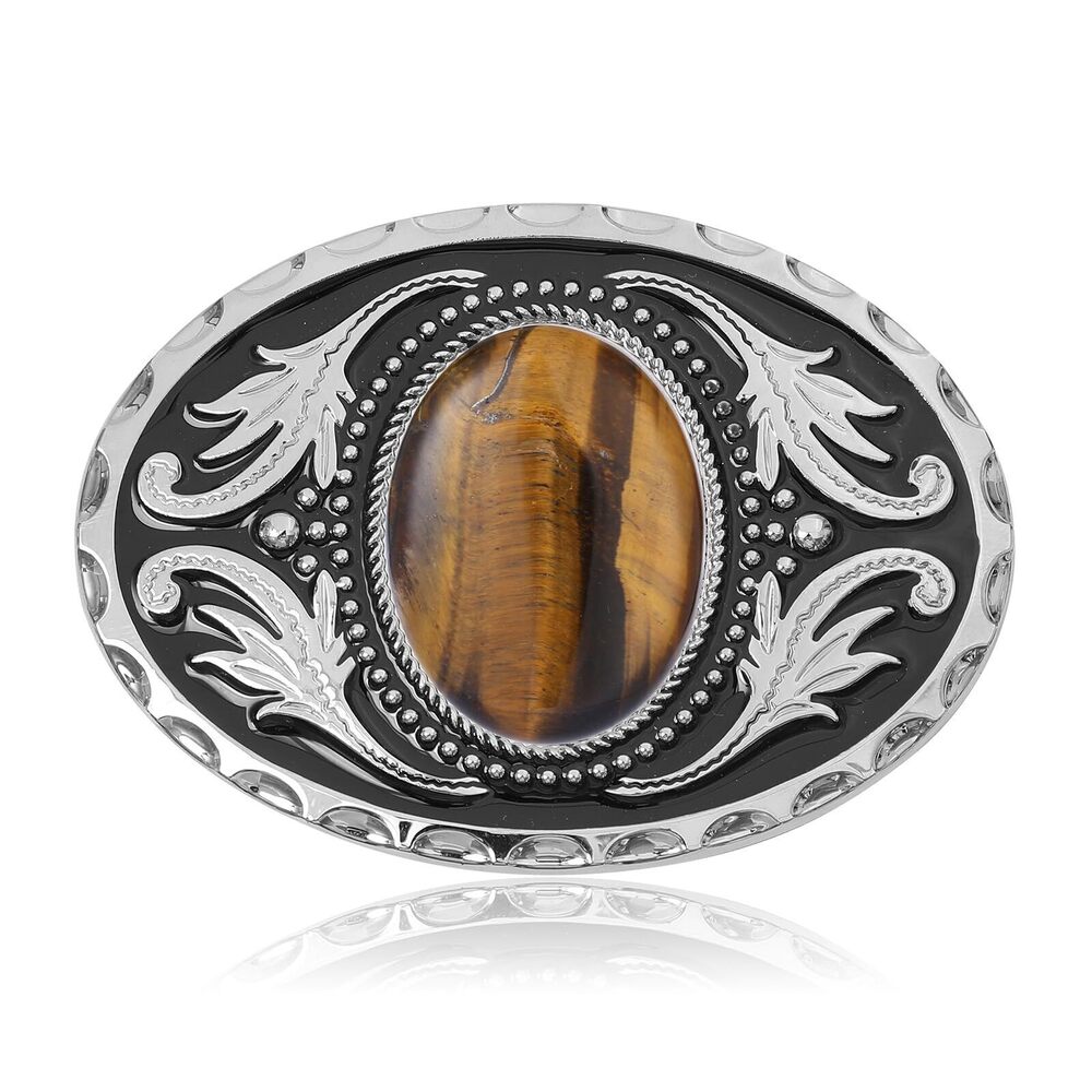 3373 Vintage American Belt Buckle Western Cowboy Cowgirl Tiger eye Belt